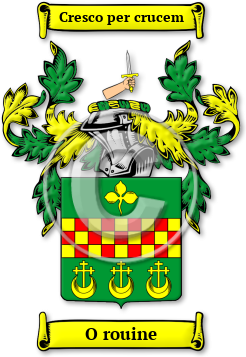 O rouine Family Crest Download (jpg) Legacy Series - 150 DPI